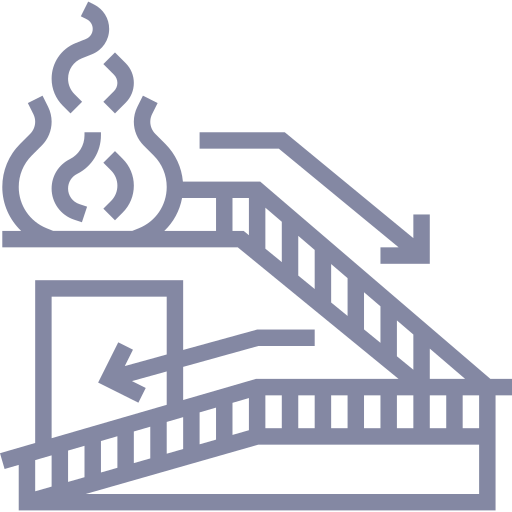 All rooms with Fire Exit plan 